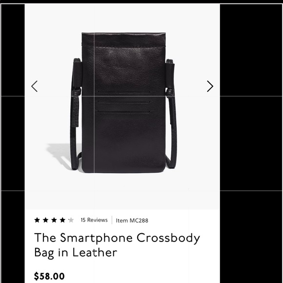 Madewell the smartphone crossbody bag in leather in green color - Picture 6 of 15